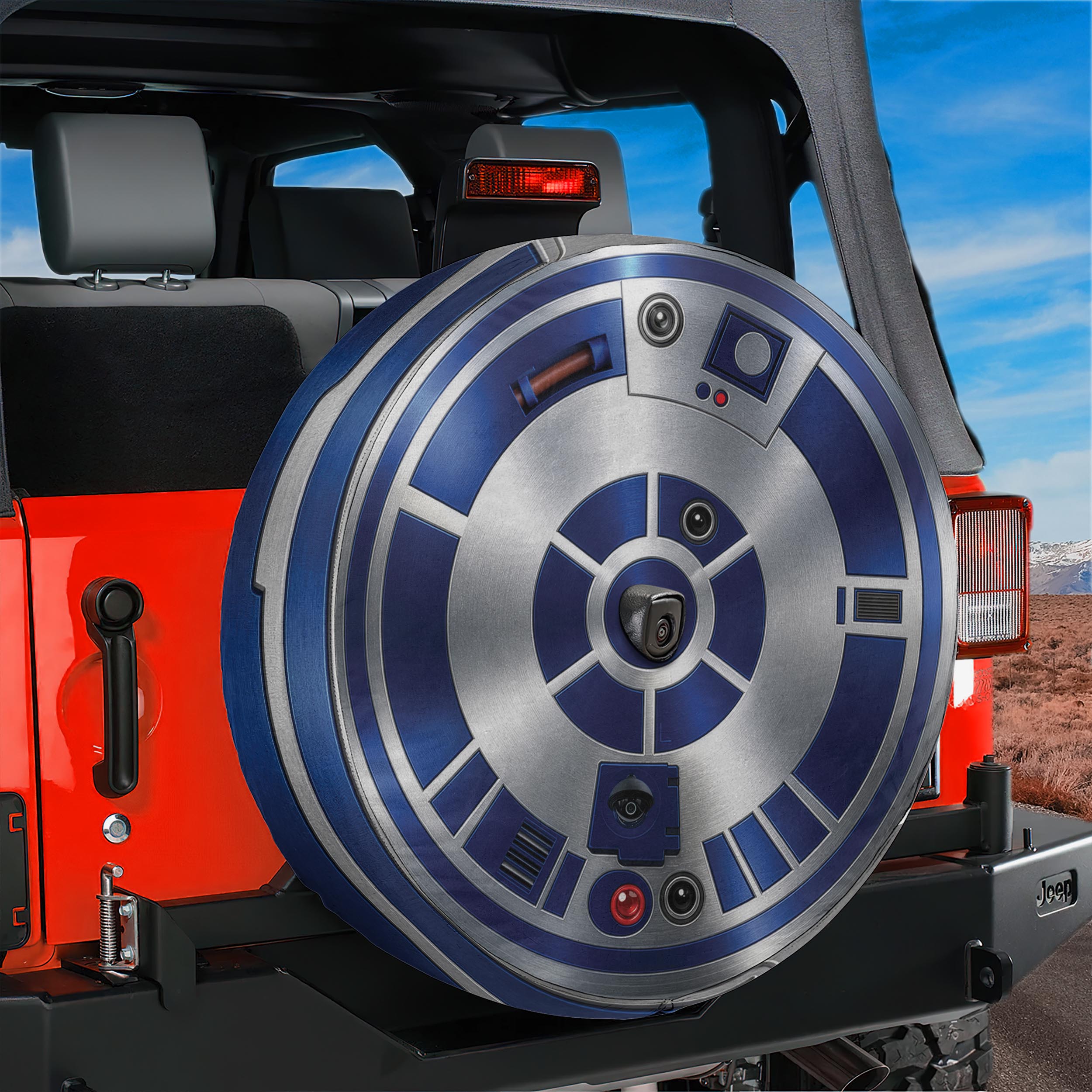 Polyester, vinyl, and canvas Jeep tire covers