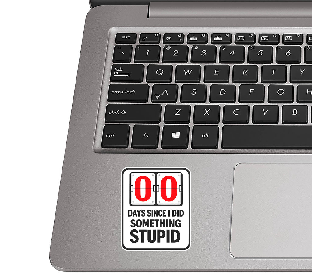 00 Days Since I did Something Stupid Vinyl Sticker