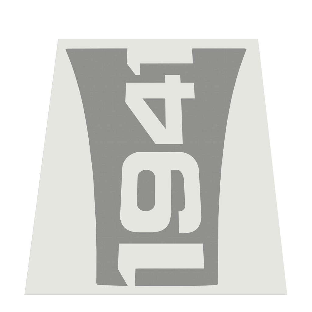 Black 10th Anniversary 1941 blackout hood decal shown with bold cutout numerals graphic