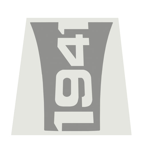 Black 10th Anniversary 1941 blackout hood decal shown with bold cutout numerals graphic