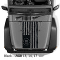 Distressed Three Percent American Flag Blackout Hood Vinyl Decal