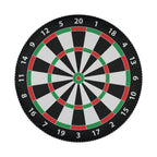Classic Dartboard tire cover lifestyle photo showing red green segments mounted on Jeep Wrangler