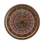 a roulette wheel with numbers and symbols on it, indicating the outcome of a game of roulette.