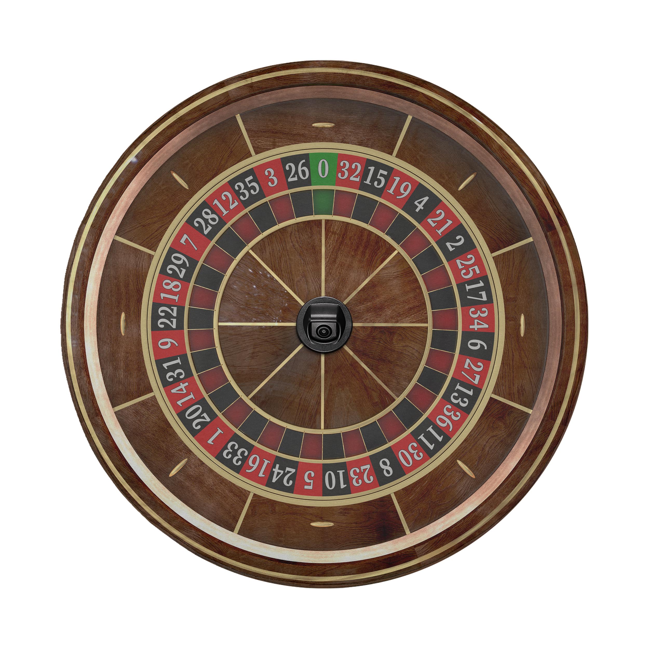 a roulette wheel with numbers and symbols on it, indicating the outcome of a game of roulette.