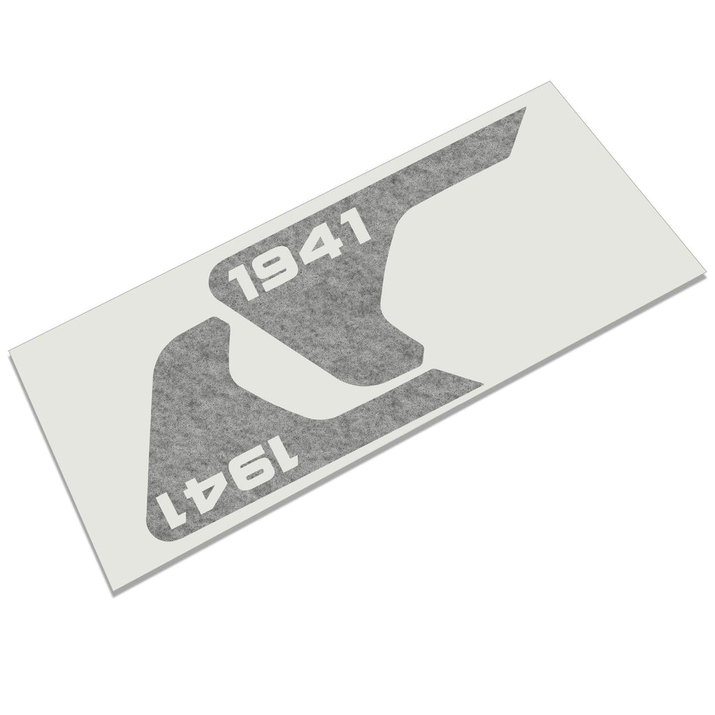 Black 1941 Jeep Wrangler JL fender vent transfer decal applied to billet vent insert shown installed