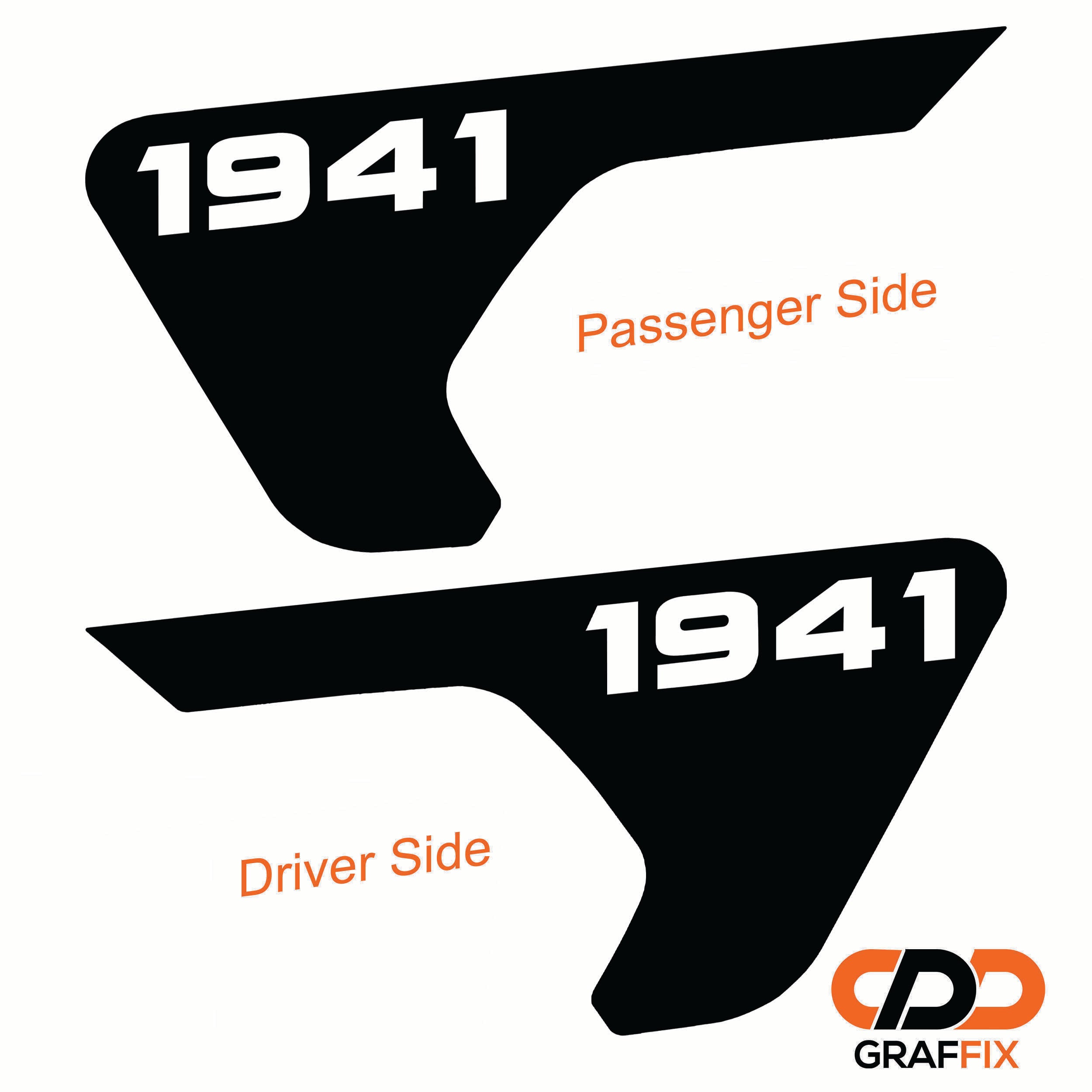 1941 Jeep Wrangler JL/Gladiator JT fender vent transfer decal applied to billet vent insert at angle