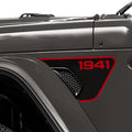 1941 2 Color Blackout Fender Vent Decal Set - Fits Wrangler JL/JLU & Gladiator JT