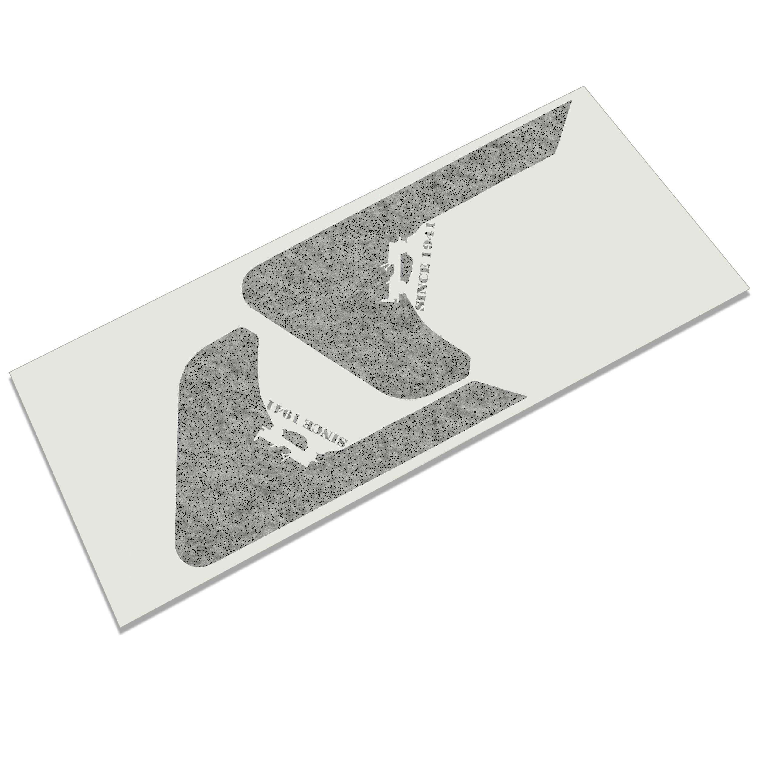 Willys 1941 two piece fender vent vinyl decal set in black for Jeep Wrangler JL Gladiator JT