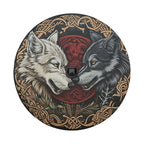 Skoll and Hati Viking wolves spare tire cover alternate angle full graphic