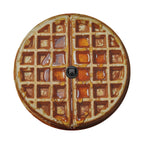 Belgian waffle maple syrup spare tire cover closeup of printed waffle grid detail