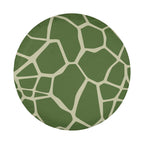 Turtle Trek spare tire cover flat artwork showing a large green turtle shell pattern with cream scute outlines