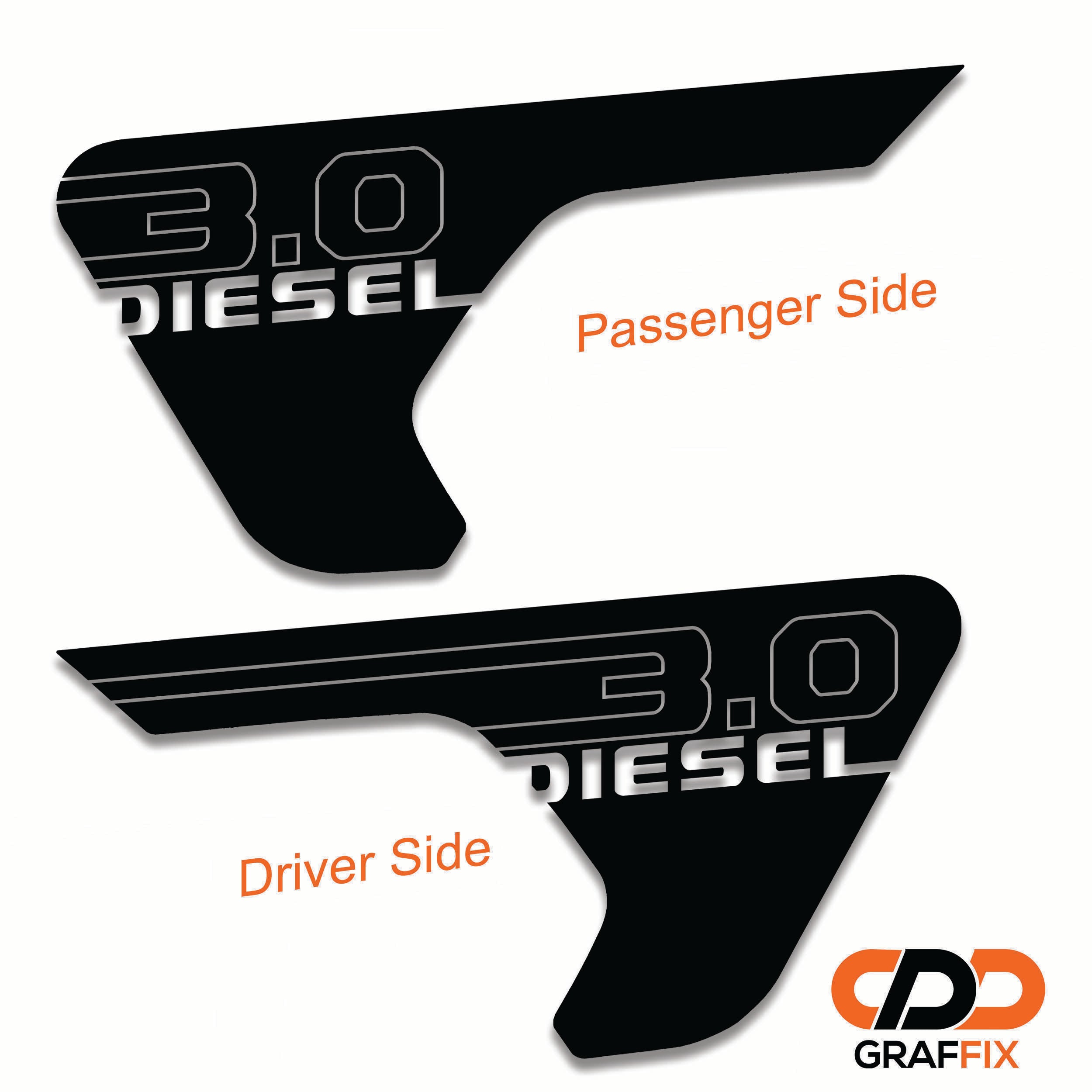 3.0 Diesel Fender Vent Vinyl Decal