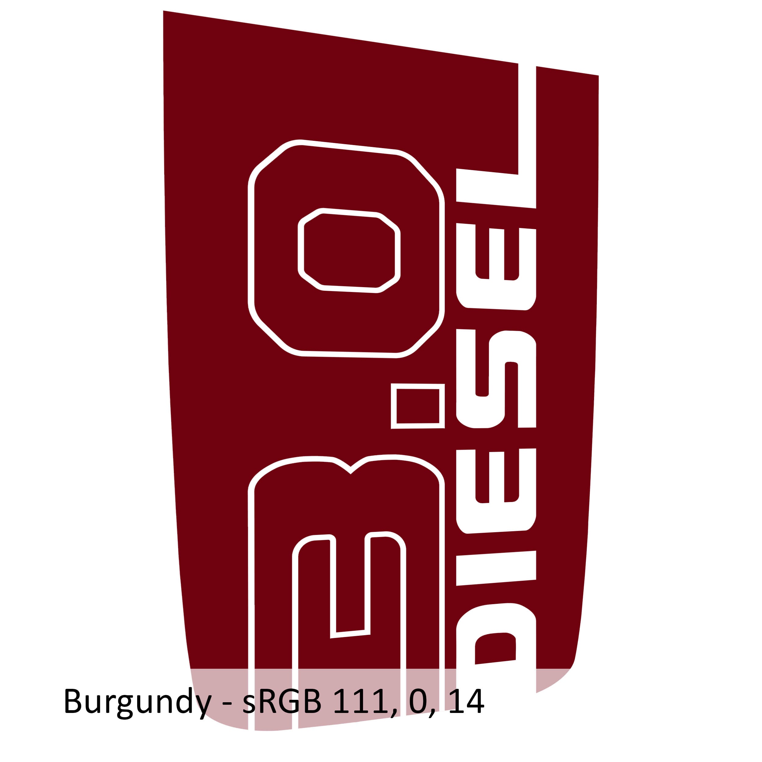 Burgundy 3.0 Diesel Power Dome hood decal swatch for Wrangler JL Rubicon Gladiator
