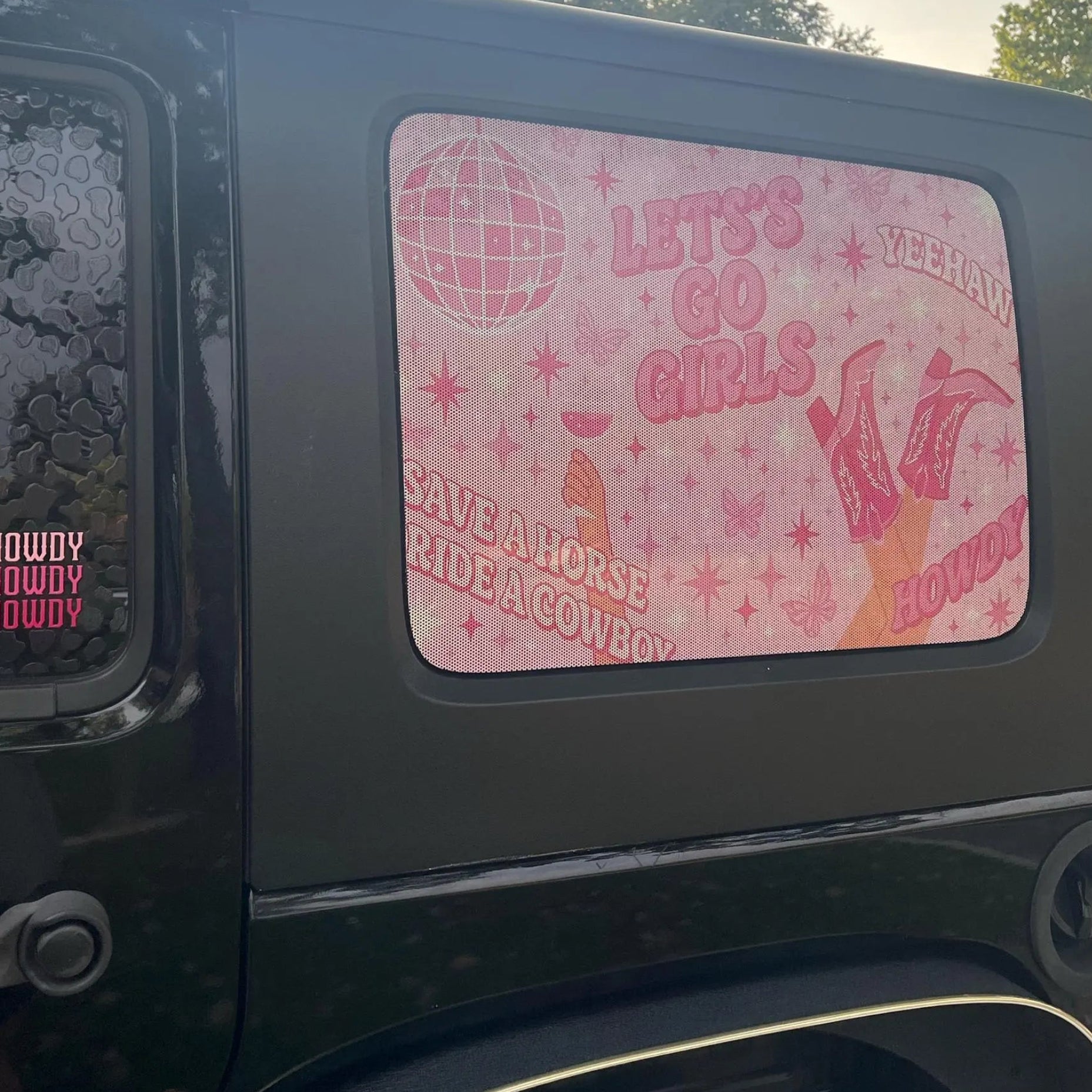 Design Your Own Custom Personalized  Perforated See-Thru Window Decal Set for Jeep Wrangler 2007 - 2024+