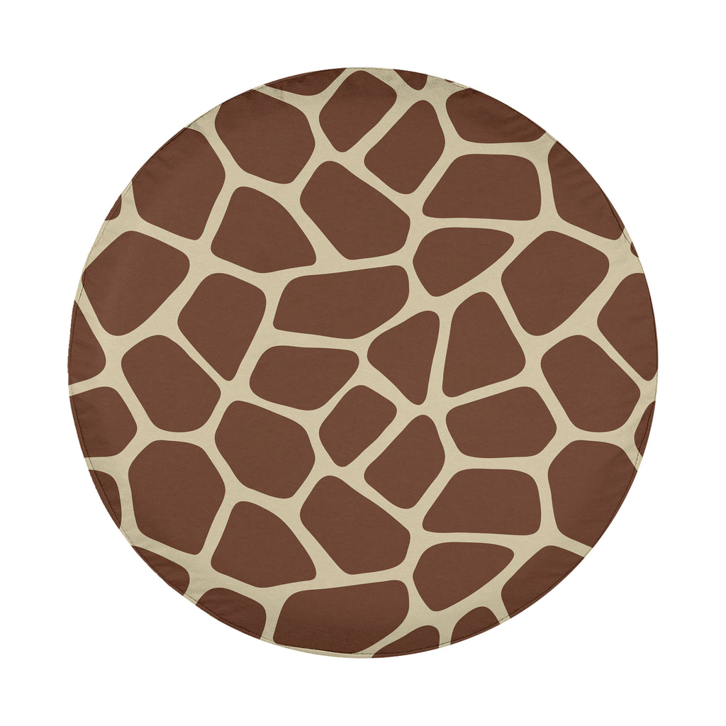 Giraffe Pattern Print design printed spare tire cover with optional backup camera hole by Graffix