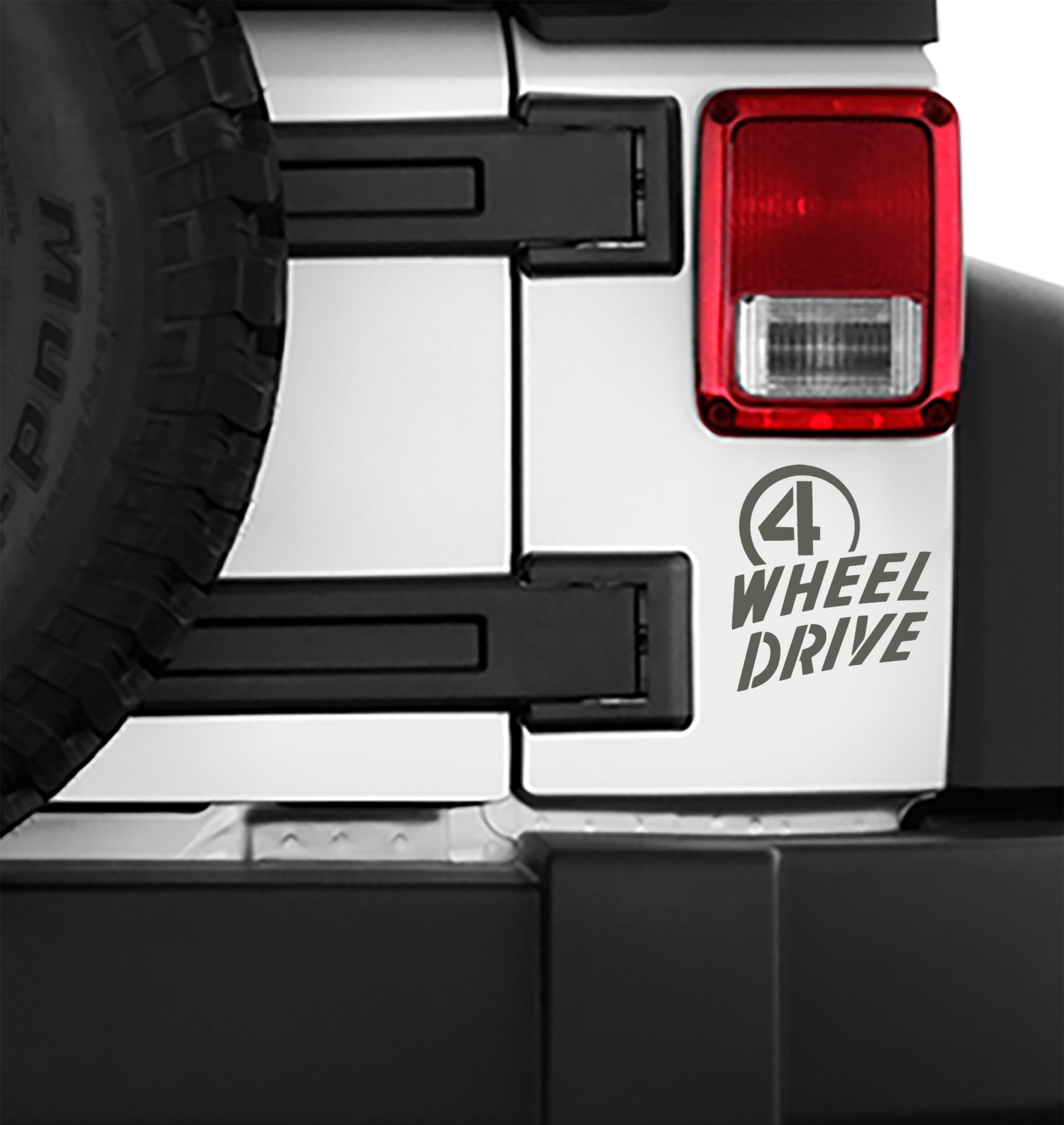 Jeep Wrangler Willys 4 Wheel Drive Logo Vinyl Decal
