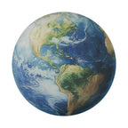 Planet Earth spare tire cover shown installed on rear of Jeep vehicle