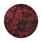 Wheel of Roses spare tire cover main product render with full red rose garden bouquet print