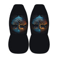Norse Yggdrasil tree of life front car seat covers with mythology pattern on universal bucket seats