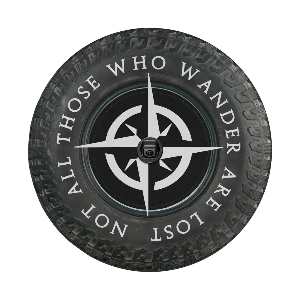 All-Terrain Wanderer spare tire cover fabric and grommet closeup detail