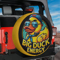 Big Duck Energy Rubber Duck design printed spare tire cover with optional backup camera hole by Graffix