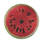Watermelon half spare tire cover with juicy pink fruit slice and green rind summer design