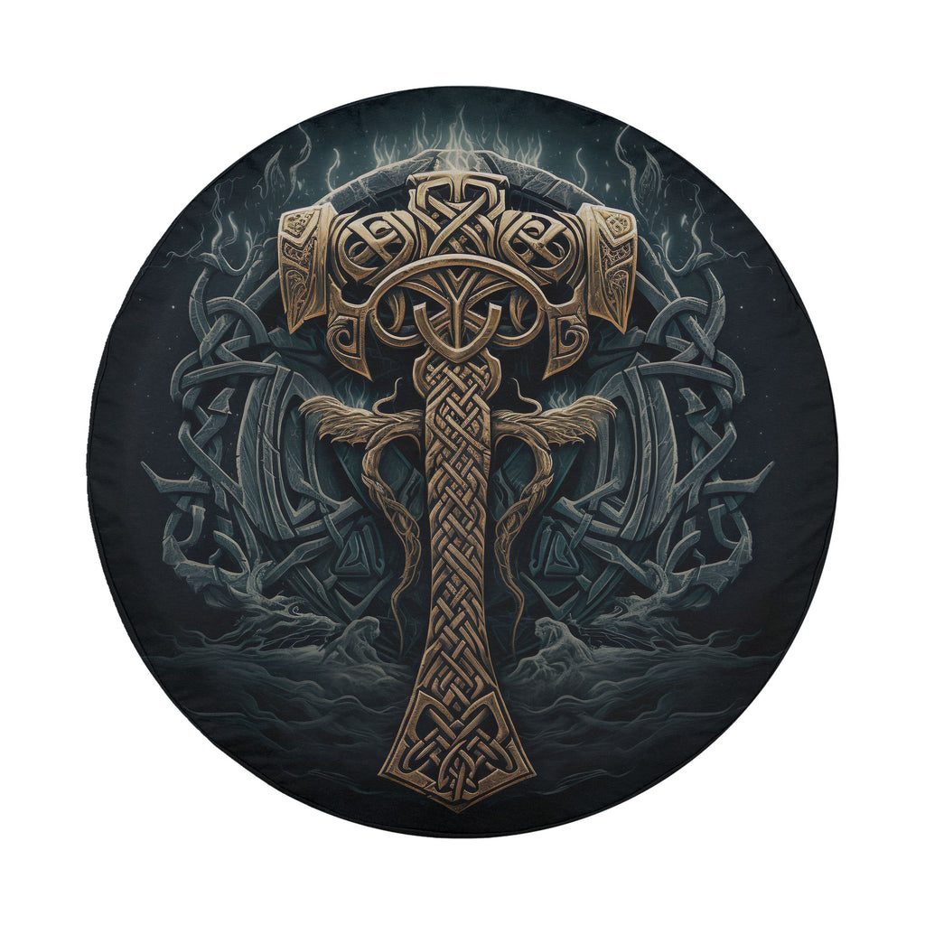 a large, ornate, and intricate design with a lot of detail and patterns, including a cross-like symbol at the center.