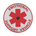 Emotional Support Vehicle spare tire cover product view of red medical asterisk star symbol