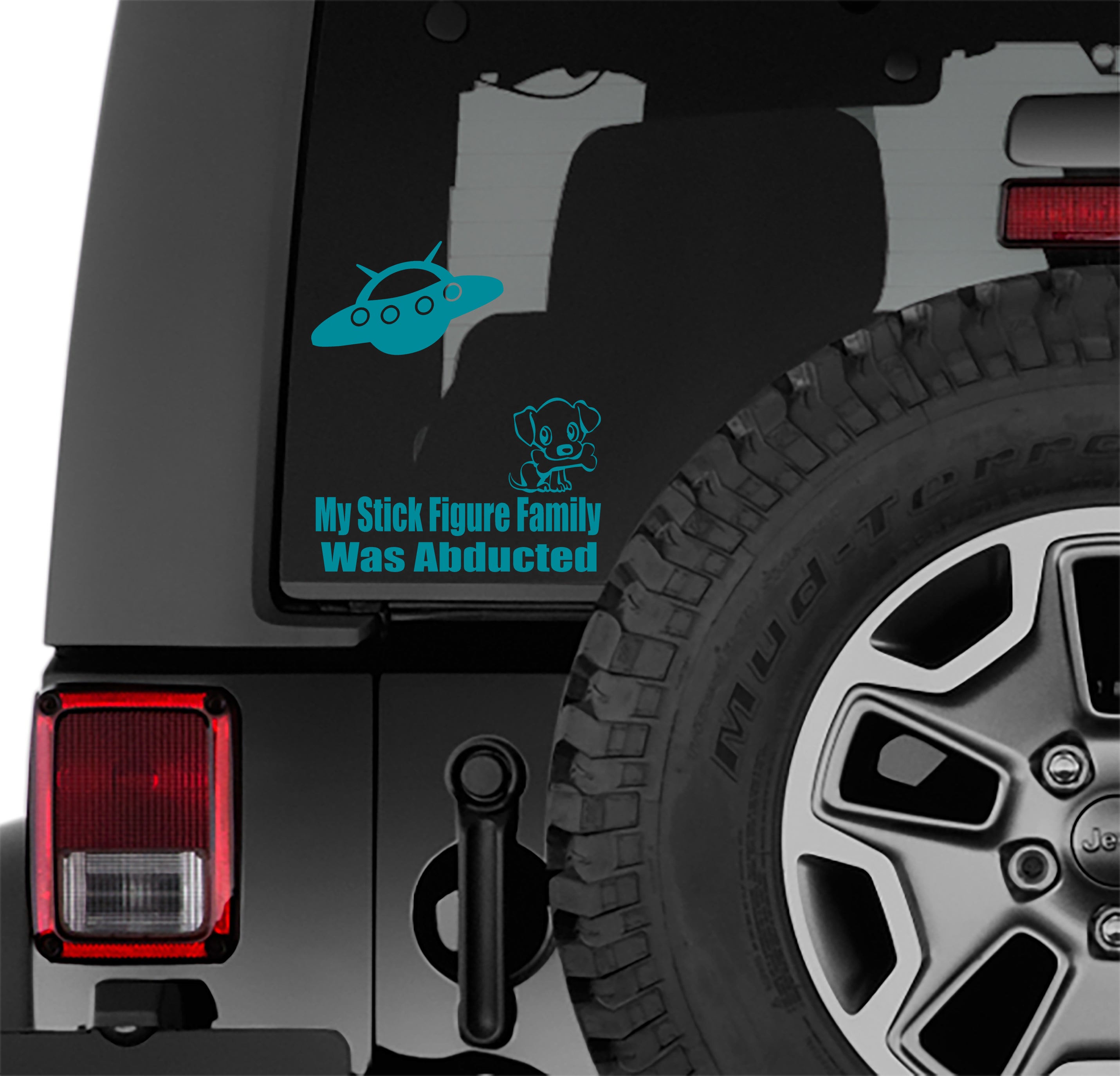 My Stick Figure Family Was Abducted By Aliens Decal