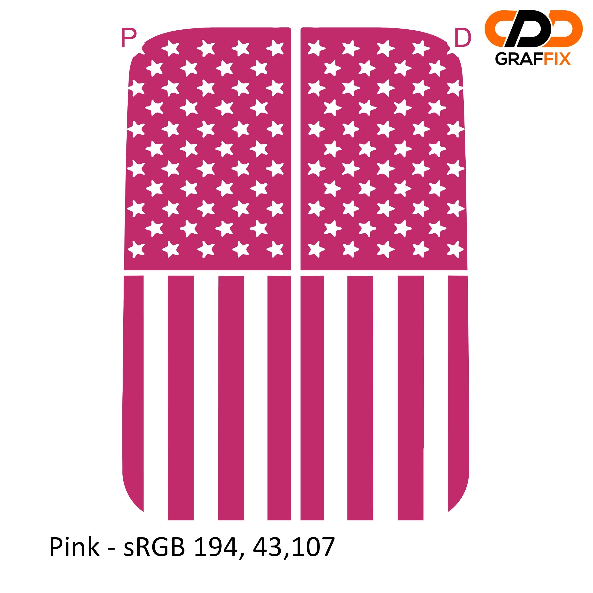 American Flag Vertical Side Window Vinyl Decal Set - Fits 2018-Current Jeep Wrangler JLU/JT Models