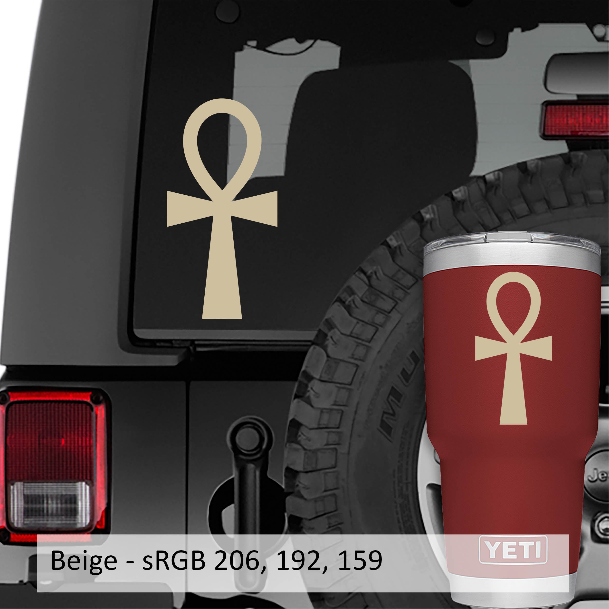 Egyptian Ankh Symbol Vinyl Decal Sticker