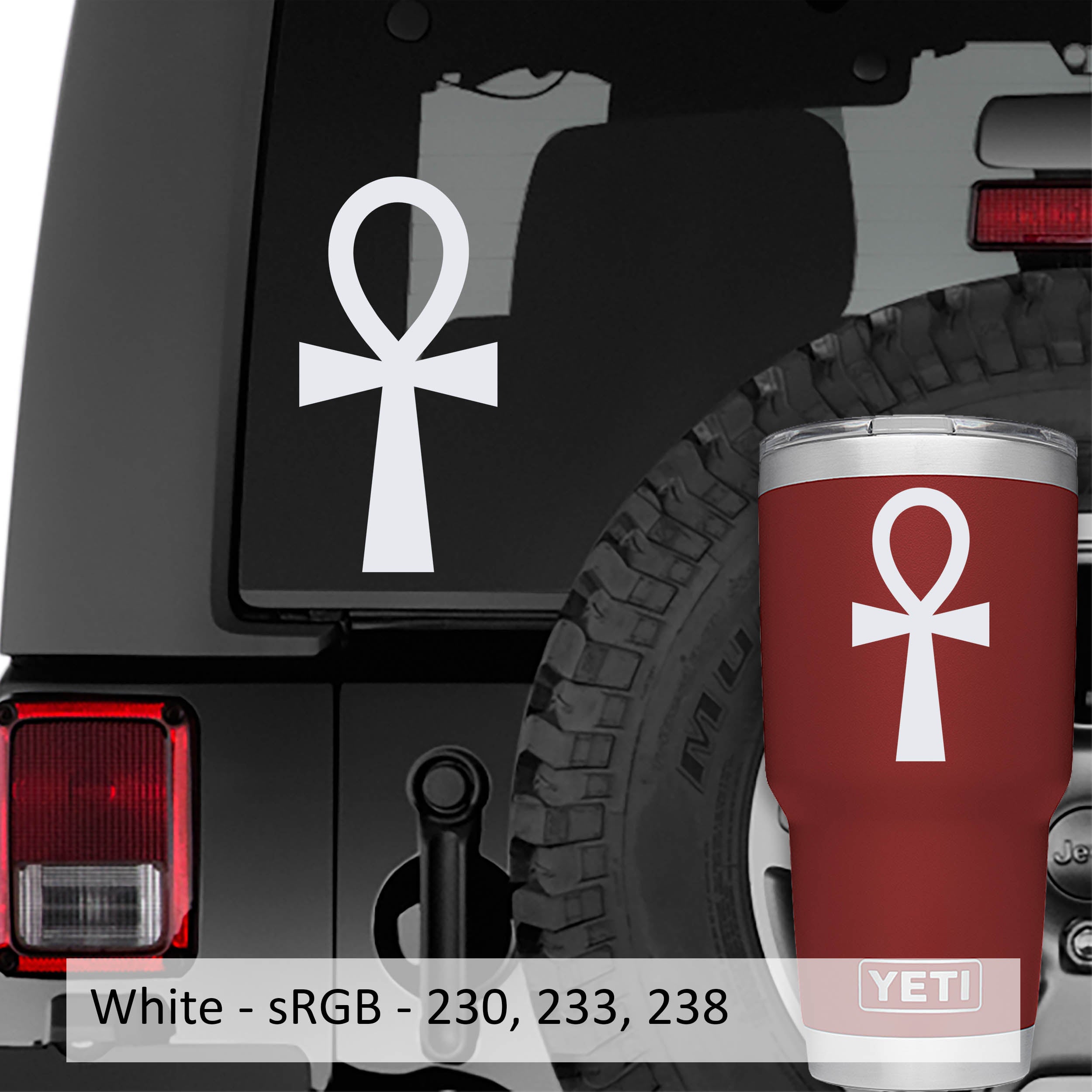 Egyptian Ankh Symbol Vinyl Decal Sticker