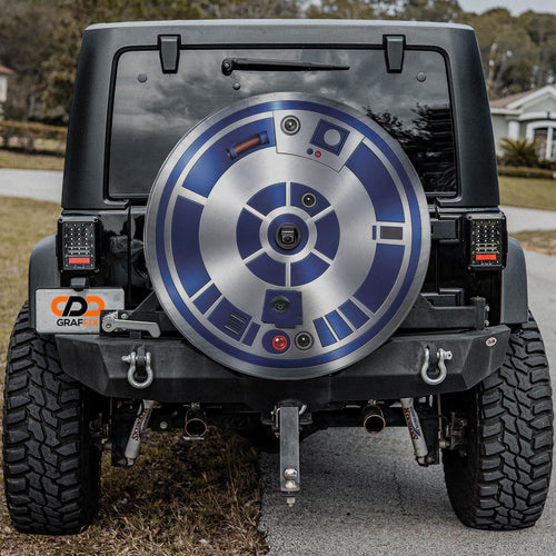 AstroMech Navigator Droid Spare Tire Cover Camera Hole Option