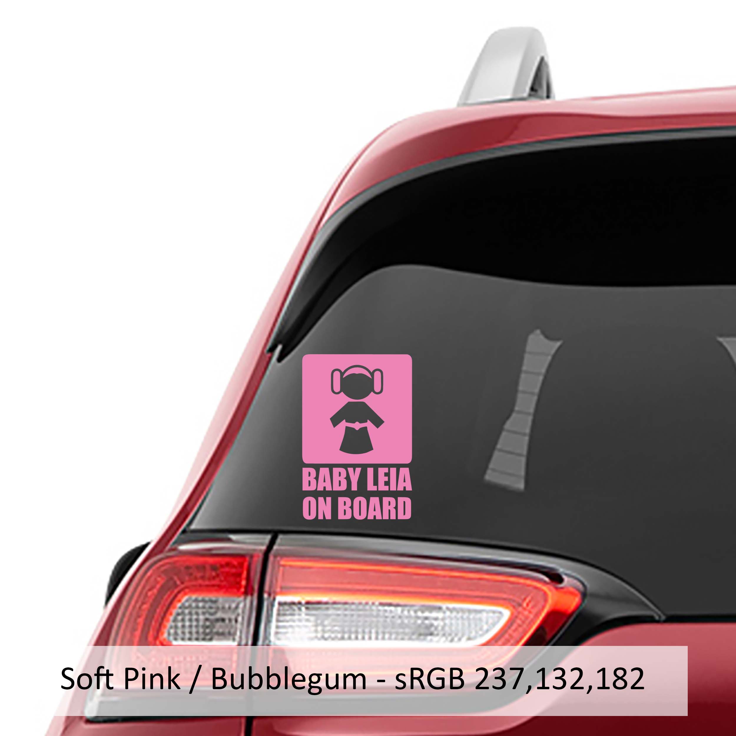 Baby Princess Leia On Board Decal