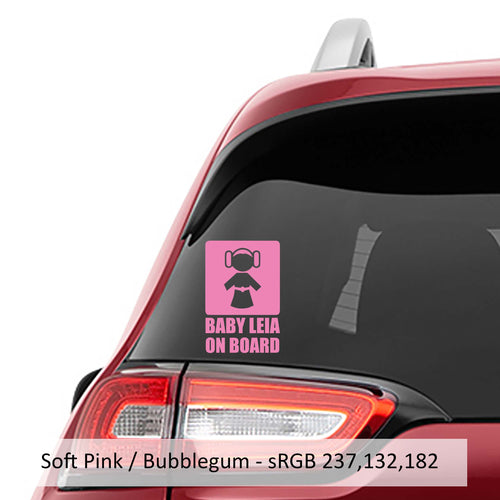Baby Princess Leia On Board Decal