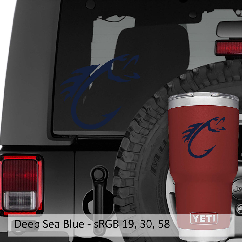  Bass Fish Hook Decal