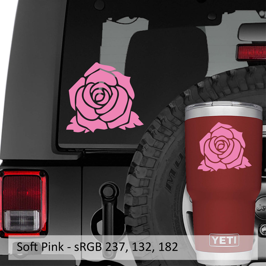 Bloomed Rose Flower Vinyl Decal