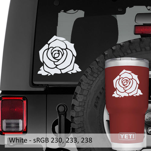 Bloomed Rose Flower Vinyl Decal