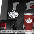 Blooming Lotus Flower Vinyl Decal