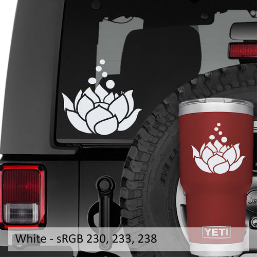Blooming Lotus Flower Vinyl Decal