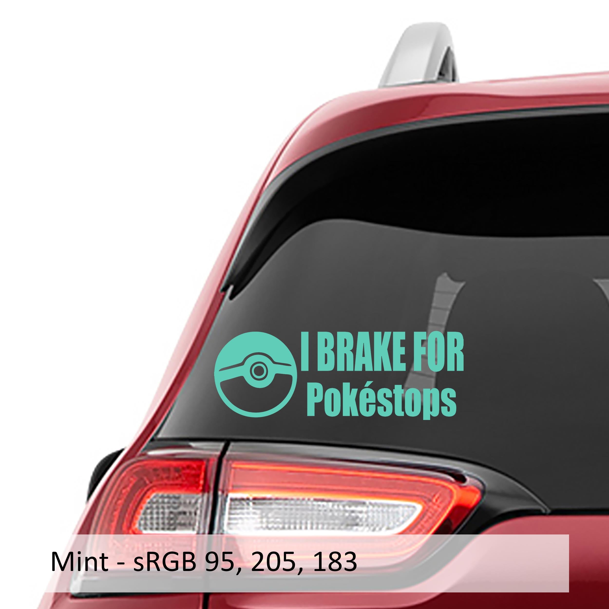 I Brake for Pokemon Stops Vinyl Decal Sticker