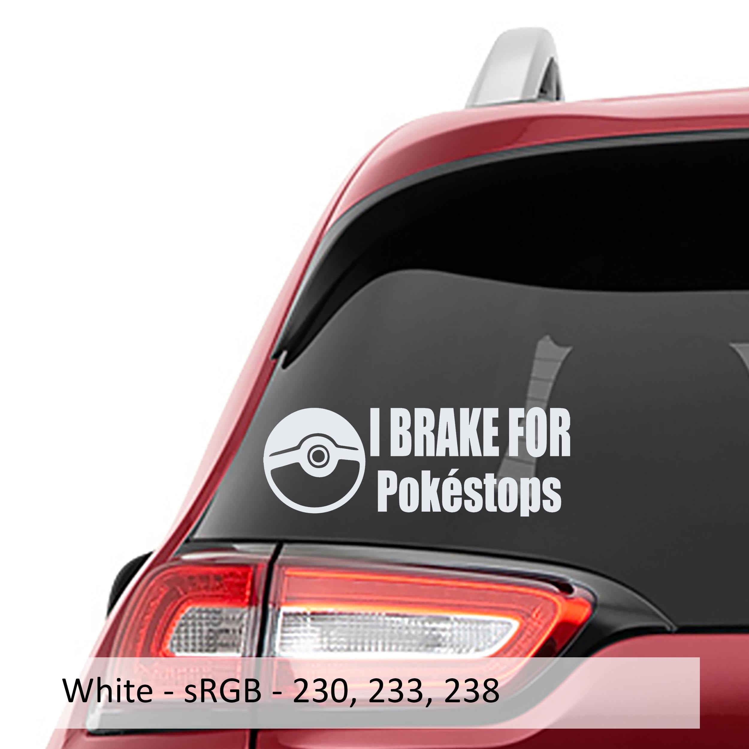 I Brake for Pokemon Stops Vinyl Decal Sticker