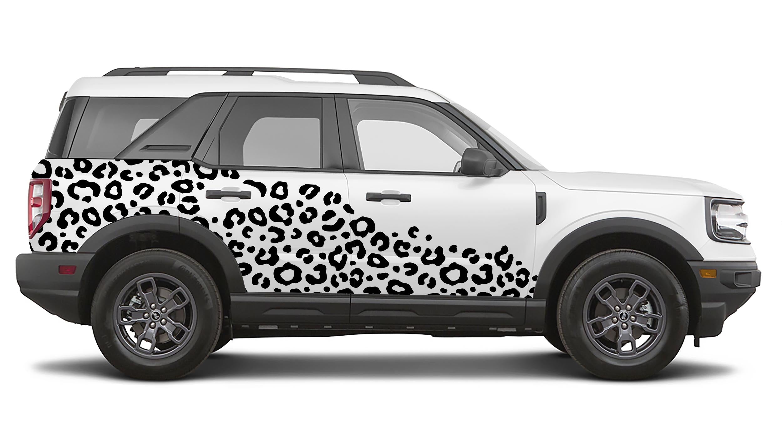Leopard Print Side Body Vinyl Decal Graphic Kit for Ford Bronco Sport 2021 to Current Models