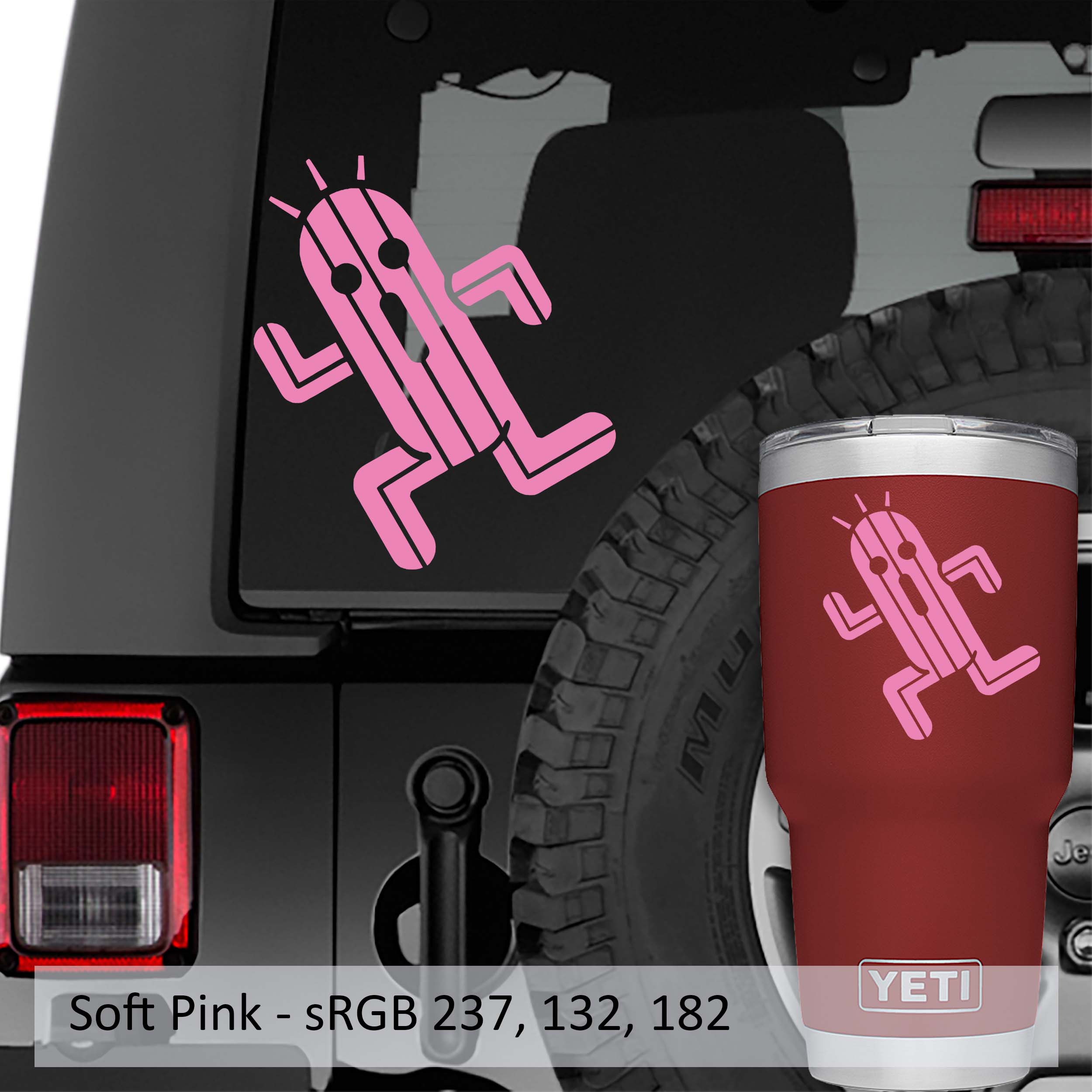 The Cactuar Anime Window Vinyl Decal