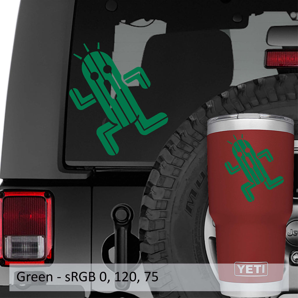 The Cactuar Anime Window Vinyl Decal