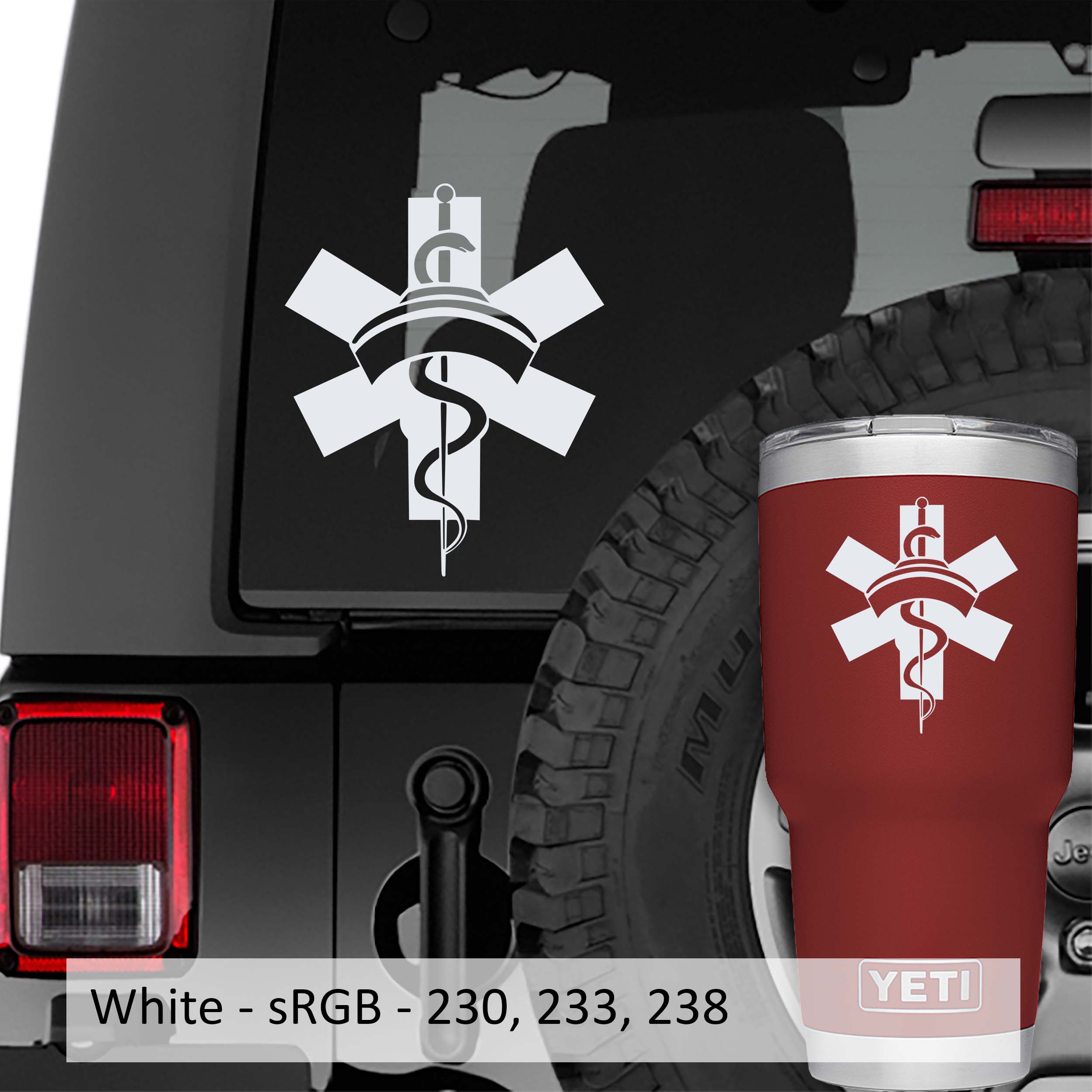 Nurse Caduceus Medical Symbol Vinyl Decal