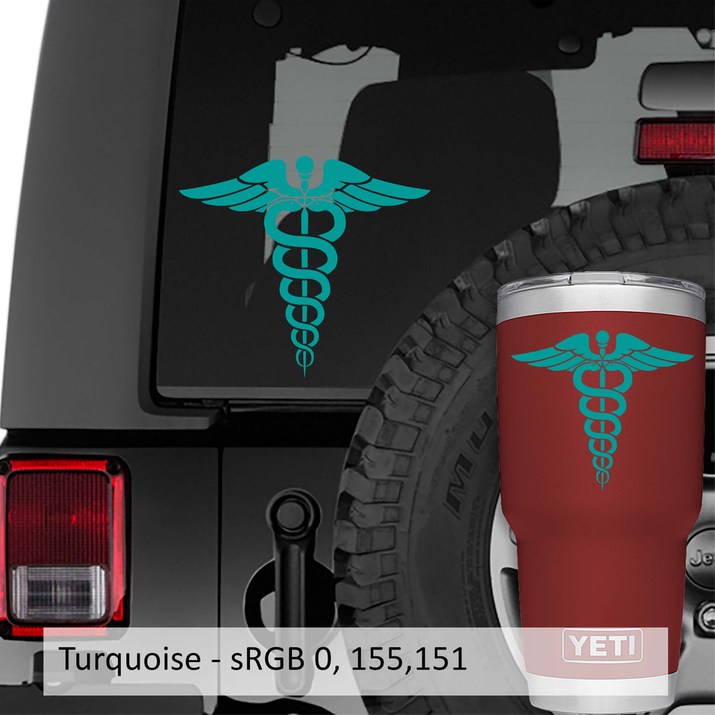 Caduceus Medical Symbol Vinyl Decal