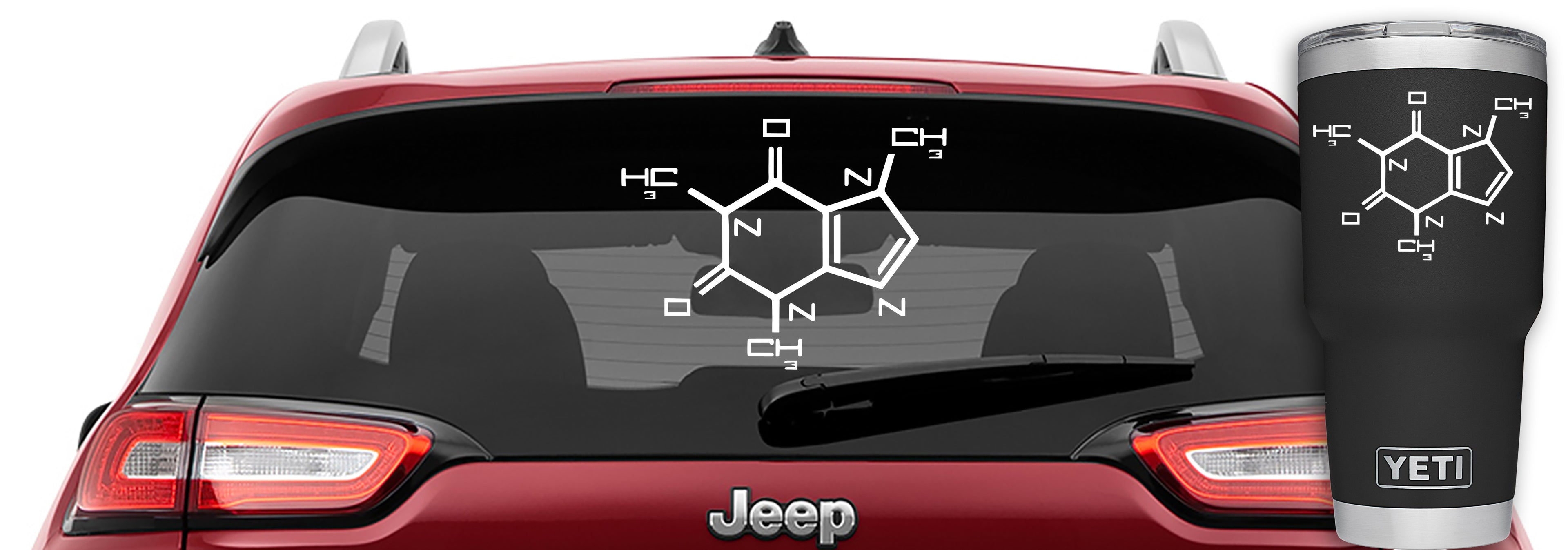 Caffeine Molecule Vinyl Decal