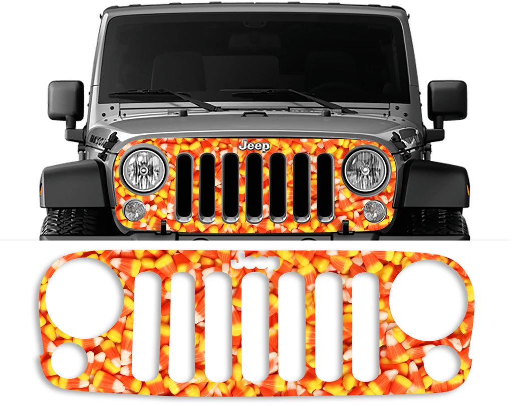 Candy Corn Grille Skin Vinyl Graphic for JK & JKU Wranglers 2006 - 2018