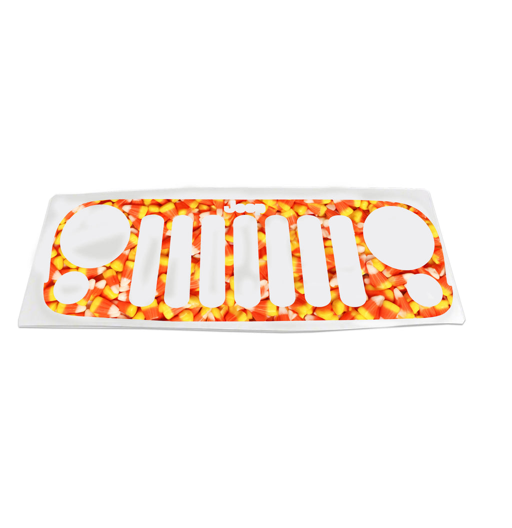 Candy Corn Grille Skin Vinyl Graphic for JK & JKU Wranglers 2006 - 2018
